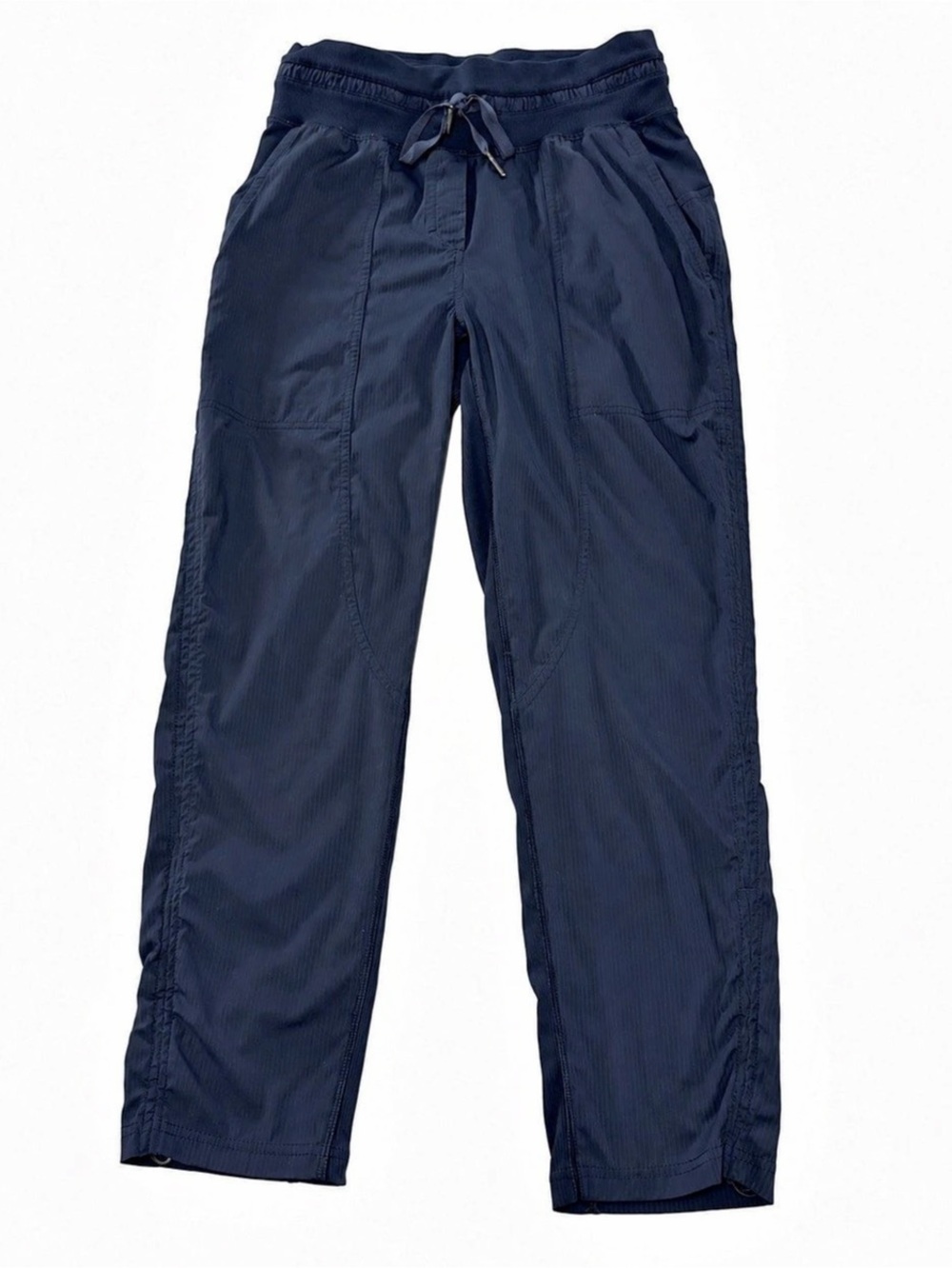 lululemon Dance Studio Crop II Navy Drawstring Mid Rise Athletic Pants